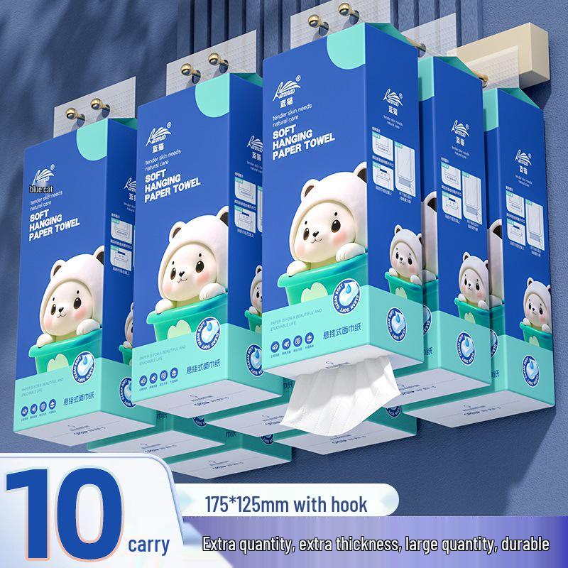 Hanging Household Tissue Box - 1000 Sheets of Virgin Wood Toilet Paper