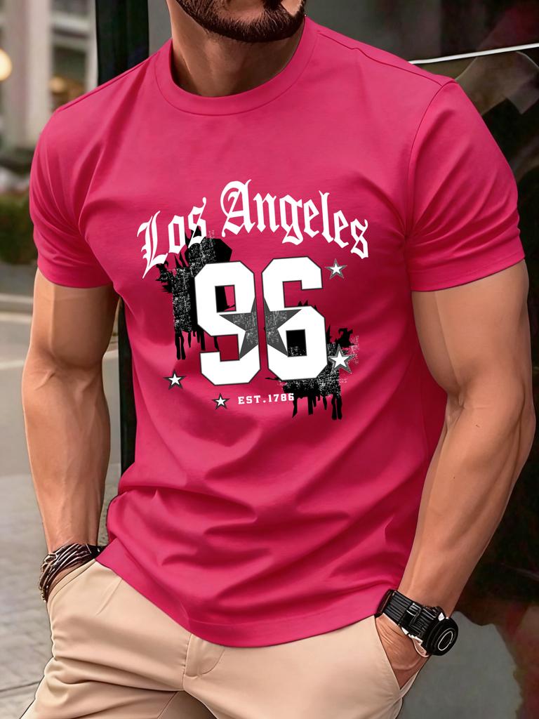 Famous American City Est 1786 Print T Shirts Men Cotton Summer TShirt Loose Casual Clothes Unisex AllMatch ONeck Short Sleeve