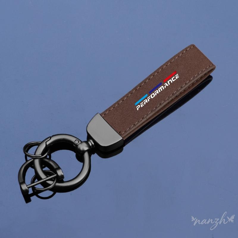 Leather Car Emblem Keychain Auto Vehicle Key Holder Keyring For BMW M Emblem E46 E36 E34 F10 E90 F30 E60 F30 E53 E30 E92 E87 yp2