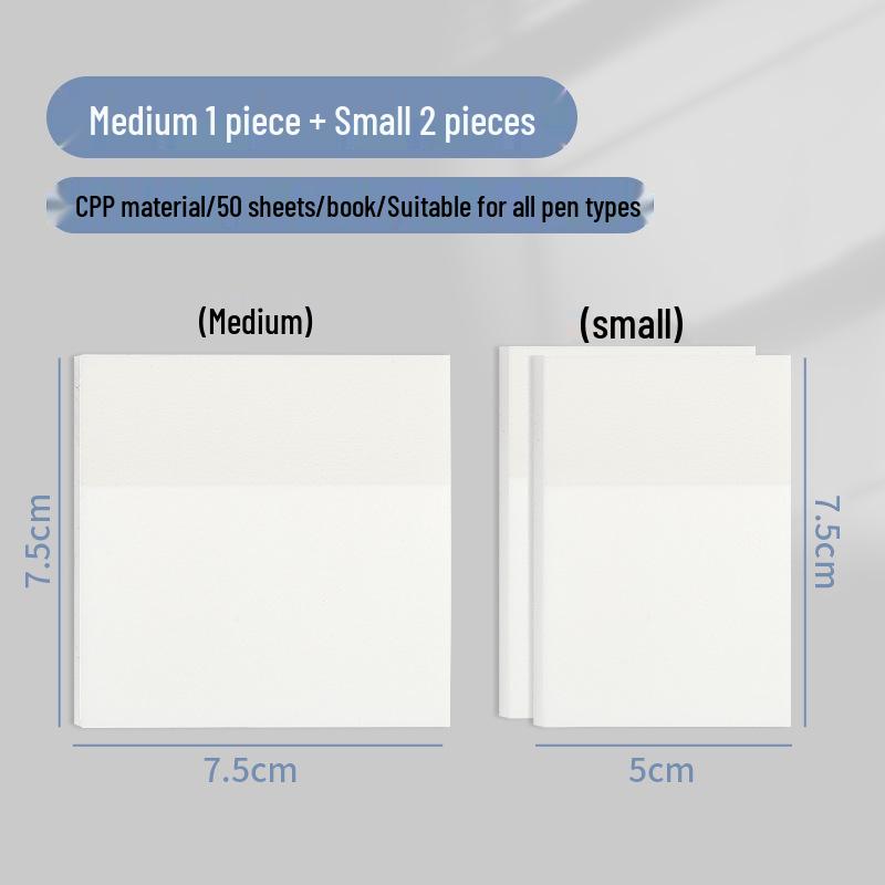 Transparent Sticky Notes: Writable, Adhesive, and Tearable Notepads Perfect for Students To Jot Down Notes and Highlight Key Points.