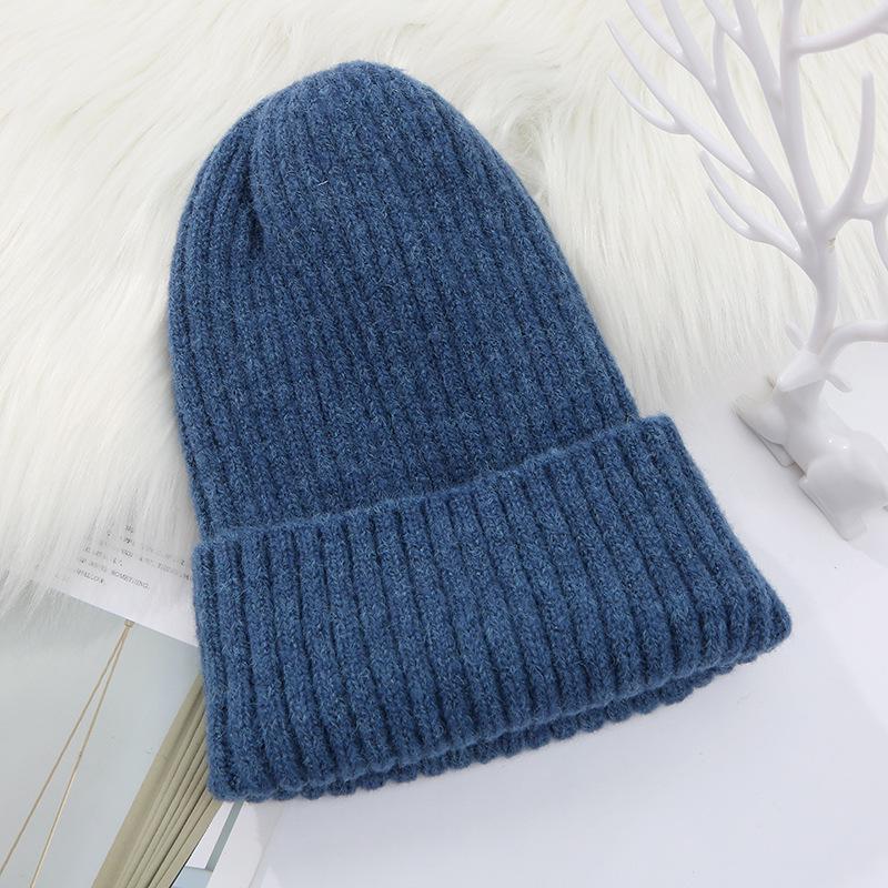 Damen Dick gefütterte Winterstrickmütze - Schlichte modische Wollmütze