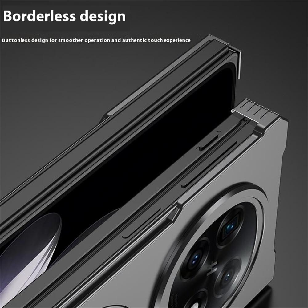 DYONG Για Oppo Find N5 5G Μεταλλική Θήκη Χωρίς Πλαίσιο Κοίλη Απαγωγή Θερμότητας Κάλυμμα Τηλεφώνου με Στήριγμα