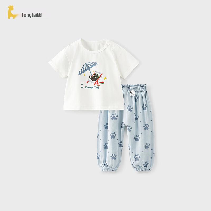 TONGTAI Baby Unisex Summer Short Sleeve & Long Pants Set 80
