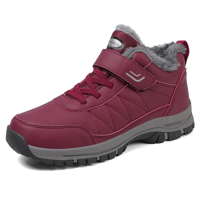 Populární sametové dámské boty zimní bavlněné boty pro seniory dámské teplé sněhule na suchý zip vycházkové boty pánská a dámská sportovní obuv