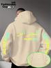 Men's Algeria ALGERIE Arabic Text Sports Hoodie Gradient Letter Print Black Oversized Pullover Streetwear Sweatshirt Autumn