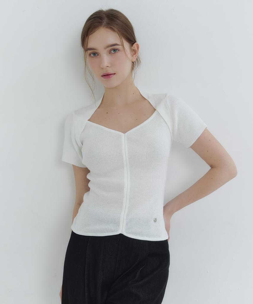 MICANE Joan Bolero - Layered Shorts Sleeve Knit