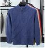Men's Autumn/Winter Zipper Knit Sweater: Thick, Warm, Half-high Collar, Casual Style
