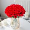 20/50pcs Artificial Flowers Red Silk Roses Bridal bouquet Home vase table Decor Outdoor Garden courtyard Wedding diy gift Wreath