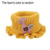 Knitted Scarf Cartoon Giraffe Ruffle Neck Warmer Detachable Fake Collar Knitted Turtleneck Dickey Collar for Kids Toddlers Girls