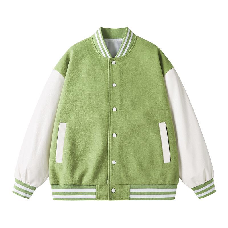 Spring and Autumn Solid Color Baseball Jacket Boys Loose Fashion Hong Kong Style Jacket Couple Style