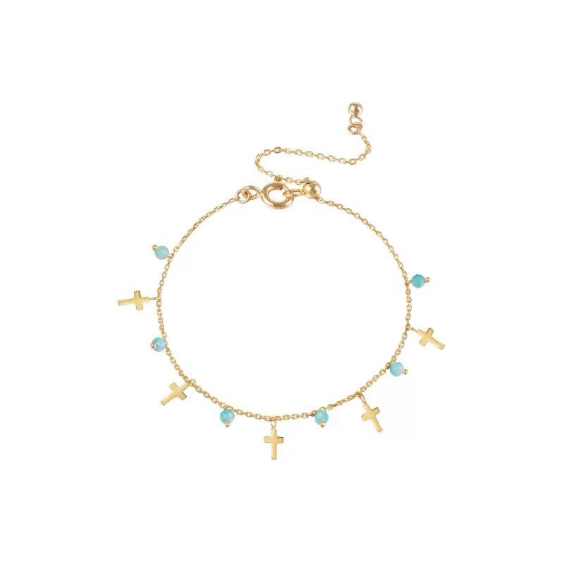 

Copper Alloy Secret Garden Summer Bracelet - Light Luxury French Gypsophila Design золотой