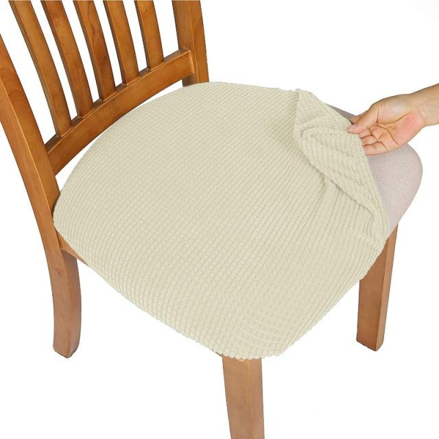 Durable WaterProof Spandex Dining Room Upholstered Cushion Chair Seat Cover Removable Slipcovers Washable Furniture Protector
