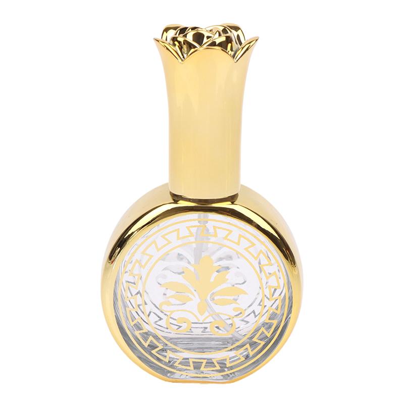 Perfume Bottling Gold Glass Mini Transparent Empty Sample Vial Essential Oil Bottles Refillable Bottles Dropper Bottles Perfume