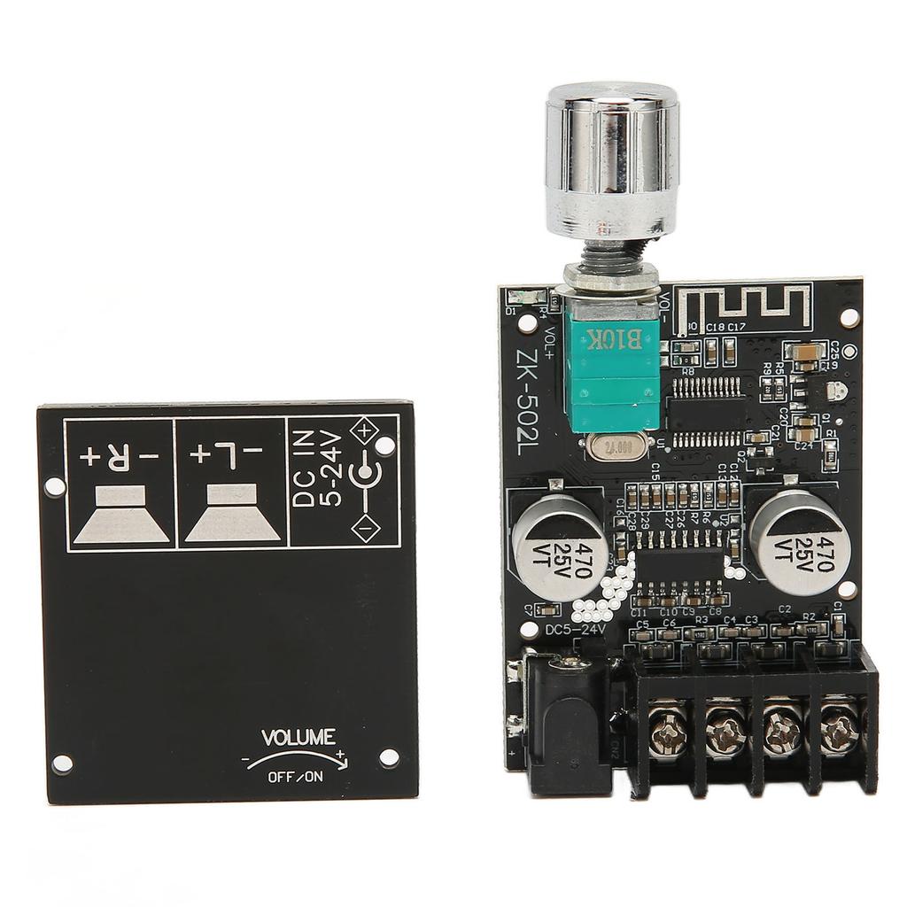Digital Power Amplifier Board Bluetooth 5.0 Mini Stereo Power Amplifier Module with Switch and Adjustable Volume