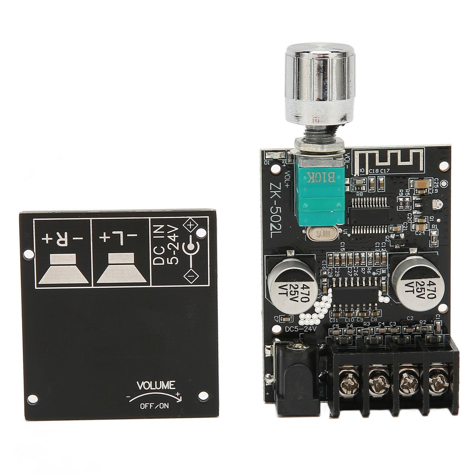 

Digital Power Amplifier Board Bluetooth 5.0 Mini Stereo Power Amplifier Module with Switch and Adjustable Volume
