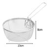 Lightweight and Compact Stainless Steel Deep Fry Basket for Easy Storage