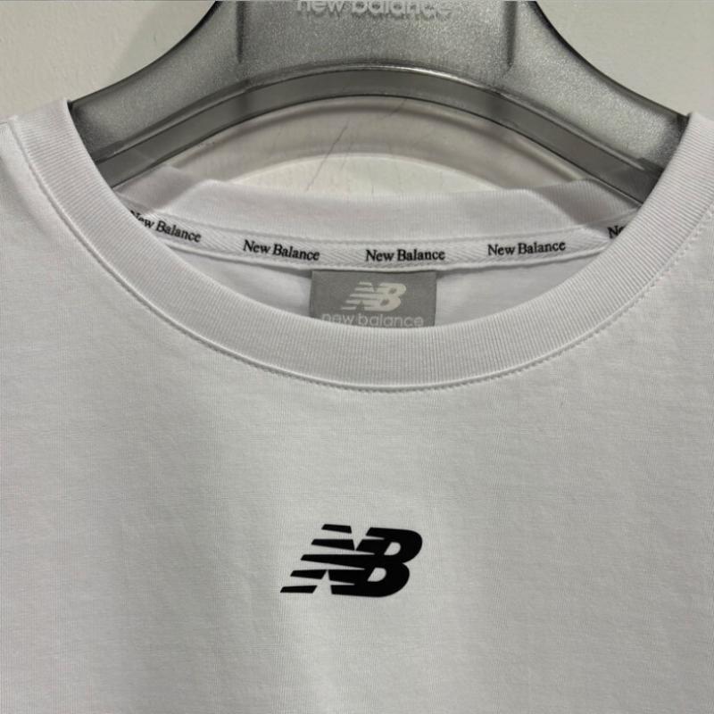 NeW Balance W Essential Central Logo Short Sleeve Tee Slim Fit nbnef2W012 White