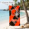 Cleveland Browns Custom Name Printed Beach Towel Personalized Soft Towel For Swimming Beach Travel