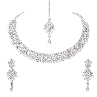 Splendid Silver Plated Alloy Jewellery/Necklace Set for Women