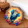 1 PC Automatic Folding Umbrella - Elephant Pattern, Portable & Foldable Design with 8 Ribs, Christmas Birthday Gifts