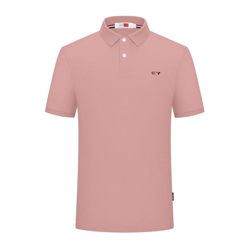 Goldlion Men's Short Sleeve Mulberry Silk Blend Polo Shirt