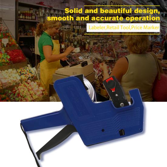 MX-5500 Price Labeller Single Row Easy to Operate Tagging Supplies Handheld 8 Digits Price Labelling Makers for Supermarket