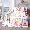 2026 New Arrivals 1pc Cartoon Girl Pattern Flannel Blanket, Lightweight and Soft Throw for Family & Friends Gift