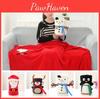 Santa Claus Plush Throw Blanket 120x160cm With Doublesided Flannel For Children