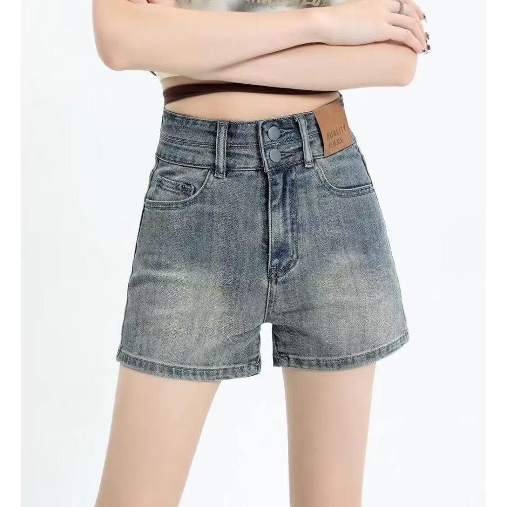 Women's Summer 2023 Elastic High-Waisted Slimming Jeans: Tight, Straight, Wide-Leg Shorts & Hot Pants