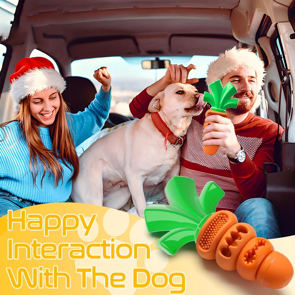 Carrot-Shaped Dog Chew Toy Ideal for Super Chewers
