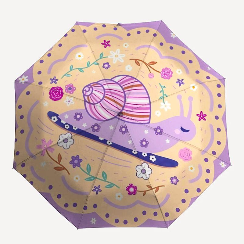 

1pc Snail GardenAutomatic Open/close Umbrella, 8-Rib sturdy structure, Portable Travel Umbrella, Parties, Everyday Usec32