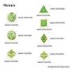 7 Pcs Green Golden Double Swords Metal Dice Solid Polyhedral Dice Set Suitable for Role-Playing RPG    Board Game