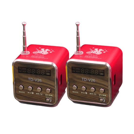 AUX TD-V26 přenosný mini FM TF zvukový stereofonní rádiový reproduktor