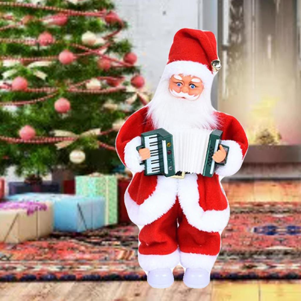 Santa Claus Toy Electric Holiday Atmosphere Gift Decoration Wiggle Toy Ornament Twerking Santa Claus for Christmas Kids Children