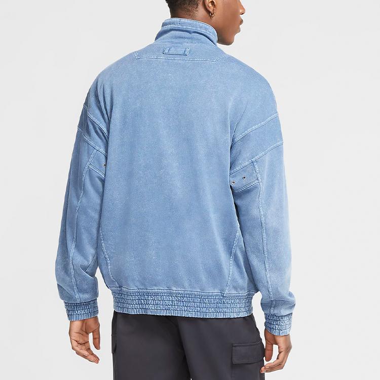 Nike Sportswear Knit Washed Jacket Men Jackets Blue CV4354-442