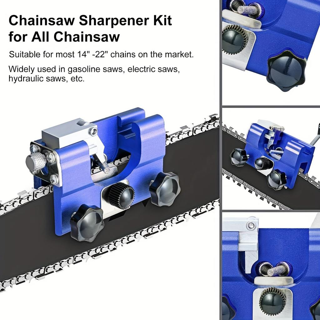 Fast Chainsaw Sharpening Kit, Portable Hand Crank Chain Saw Sharpener Tool, Sharpener Accessories