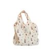 Korean Summer Embossed Canvas Tote Bag - Large Capacity, Niche Design, Shoulder and Underarm Style