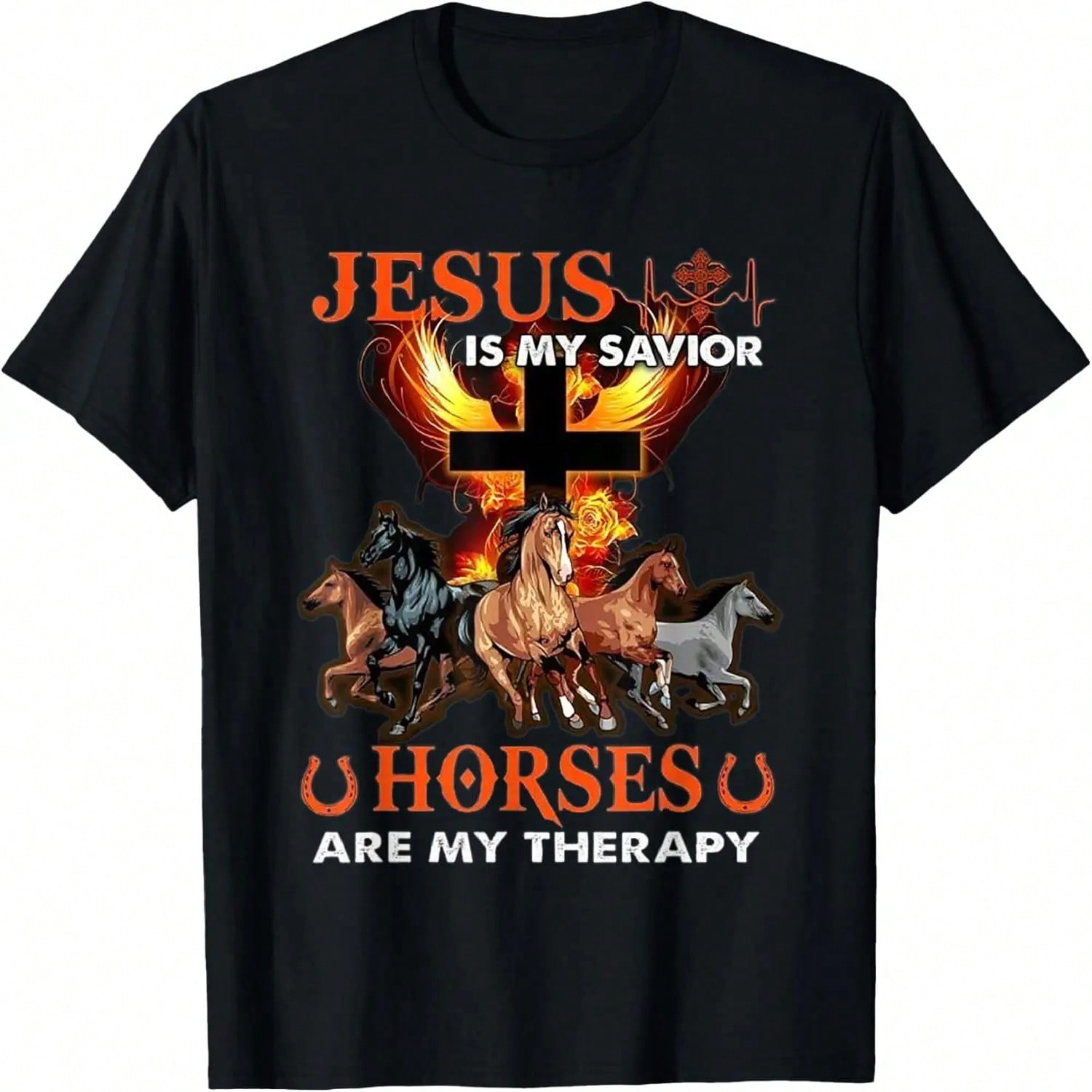 Western Cow Christmas Shirt, Funny Santa Riding Horse T-Shirt S разноцветный
