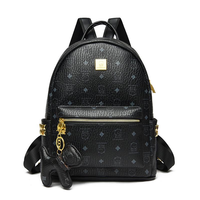 Retro Western Commuter Backpack for Women with Bear Print - Stylish, Lightweight & Versatile for Work or School