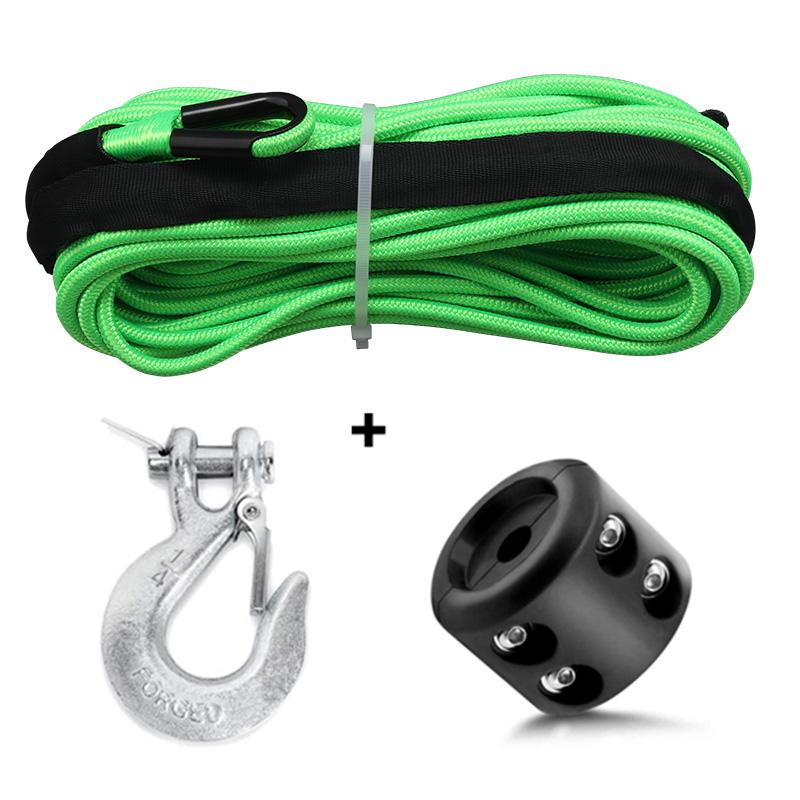 7000LBs Winch Line Cable Rope Winches Towing Hook Stopper Rubber for ATV SUV UTV Truck Offroad Accessories