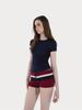 European & American Slim Fit High-Elastic Short-Sleeve T-Shirt: Breathable, Figure-Flattering, Petite Base Top