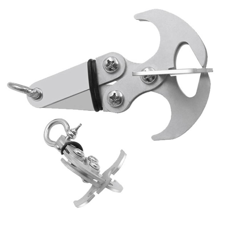 Gravity Grappling Hook Stainless Steel Grappling Hook Survival Folding Rock Climbing Claw Oudoor Climbing Tool