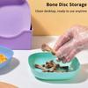 10Pcs Snack Plate Macaron Color Simple Straw Bone Spitting Plate Set Candy Fruit Cookie Cake Storage Tray Kitchen Accessories
