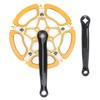 BCD130mm Bike Crankset Crank Arm Aluminium Alloy 47T Single Speed Chainwheel Accessory Golden