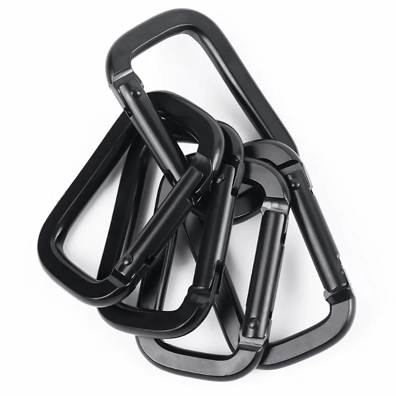 Carabiner Buckle Square-Ring Spring Carabiner Snap Hook Clip Keychain Outdoor Backpack Pendant Buckle Camping Outdoor Tools