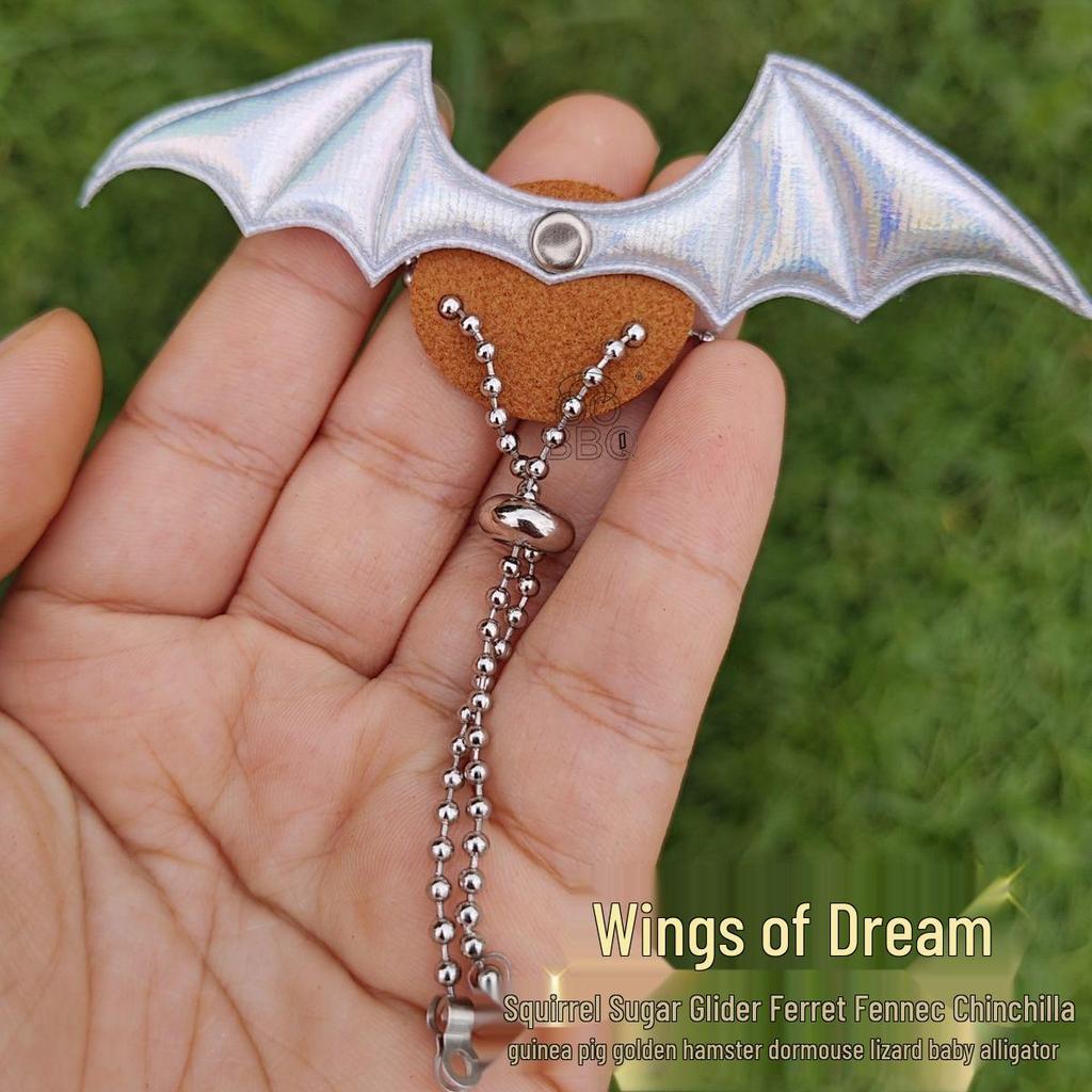 Adjustable Detachable Squirrel & Exotic Pet Leash Collar with Wings