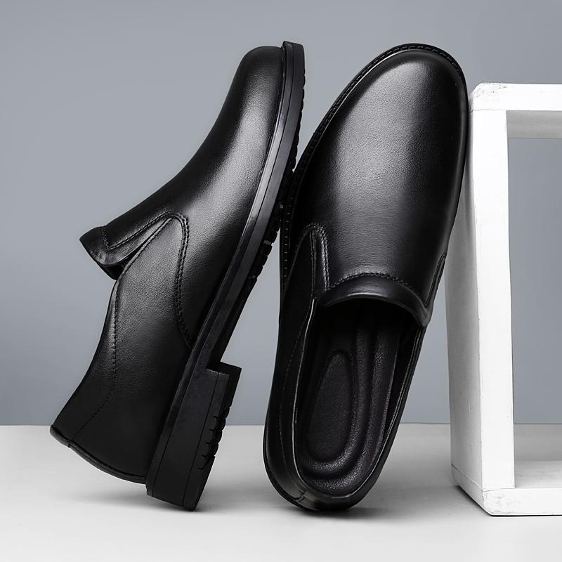 Fashion Genuine Leather Men's Slip On Footwear Male Formal Business Shoes Wedding Party Men Loafers Breath Driving Shoes Lazy Moccasins