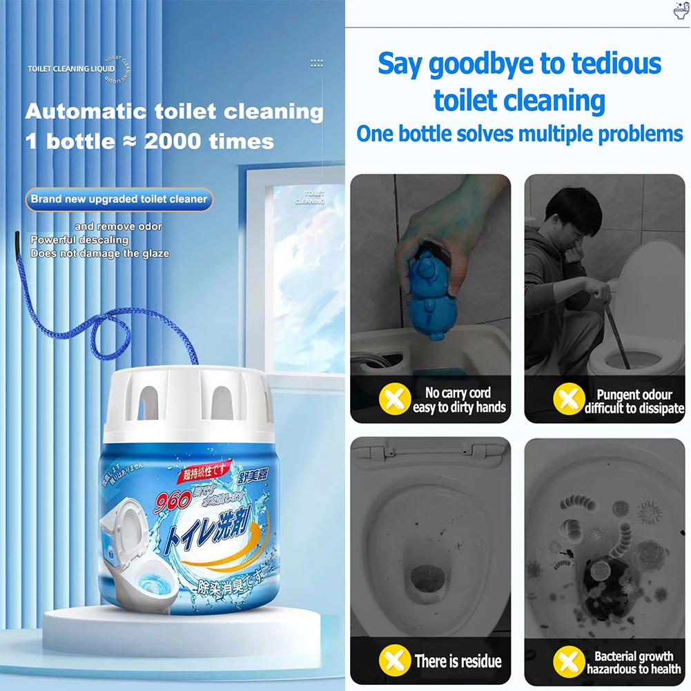 Cutie de curățare a toaletei, îndepărtarea petelor, automată, pentru toaletă și rezervor de culoare, albastru, curățător de toaletă, instrumente pentru bol, curățarea băii Q2T8