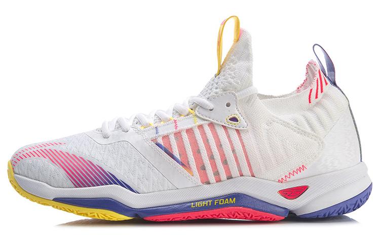 Li Ning Raid 4 Comfortable Low top Badminton Shoes Men s White Red AYAR011-3 41