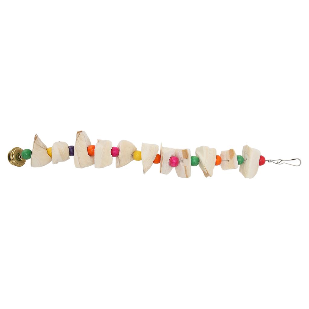 Bird Chewing Toys Colorful Natural Calcium Supplement Teeth Grinding Parrot Cuttlebone Chew Toy with Bell XL